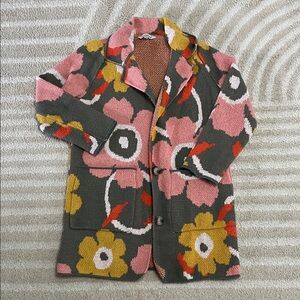Davi & Dani Multicolor Floral Knit Cardigan